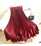 Long Skirt Reflective Bright-Colored Faucian Faere Half-Dress Woman High-Waisted Long Dance Skirt Umbrella