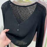 Bamboo Silk Knitted Jersey Short Coat Women's Summer Thin Bottom T-Shirt 2026 New Hoodie