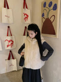 Lamb Hooded Vest 2025 Spring And Autumn New Small Design Collar Casual Folding Coat