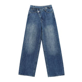 Autumn New Double Trousers Waist Wide-Legged Jeans 8197232