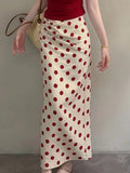 Mingla Dopamine Wears A Set Of Skirts Women's Summer Age-Red Red Top Half Body Skirt Two Sets